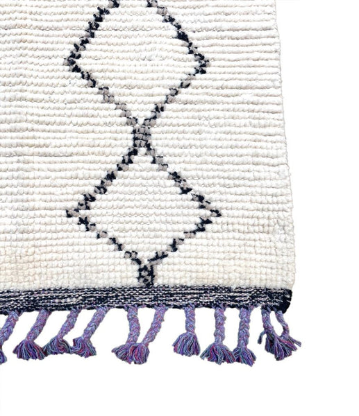 Tapis Beni Ourain Marocain En Laine Beige - 5x8 Pieds (environ 150x240 Cm), Tissé à La Main, Style Boho