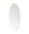 Large Oval Mid Century Mirror 1950s Italian with brass framed