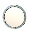 A large 1940s circular Murano glass and brass mirror by Barovier and Toso