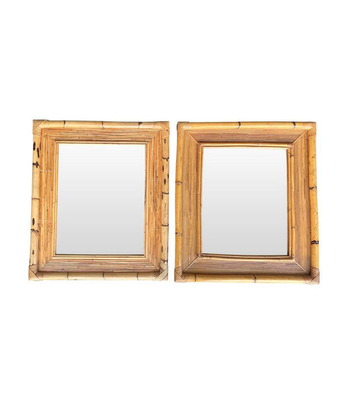 Mid Century Bamboo Mirrors - Ed Butcher Antiques Shop London