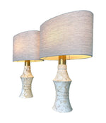 Mid Century table Lamps with Travertine bases by Fratelli Mannelli - Mid Century Lighting - 1970s table lamps