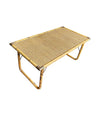 Mid Century Bamboo Coffee Table by Dal Vera, folding coffee table with brass corners