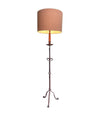 Mid century floor lamp Spanish wrought iron with bespoke linen shade - Mid Century Lighting