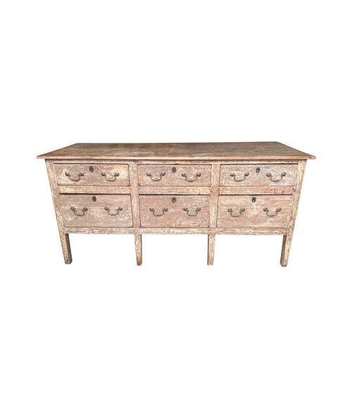 Antique French sideboard / dress makers table with brass handles