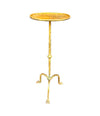 A Spanish 1950s wrought iron gilt martini table