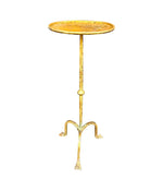 A Spanish 1950s wrought iron gilt martini table