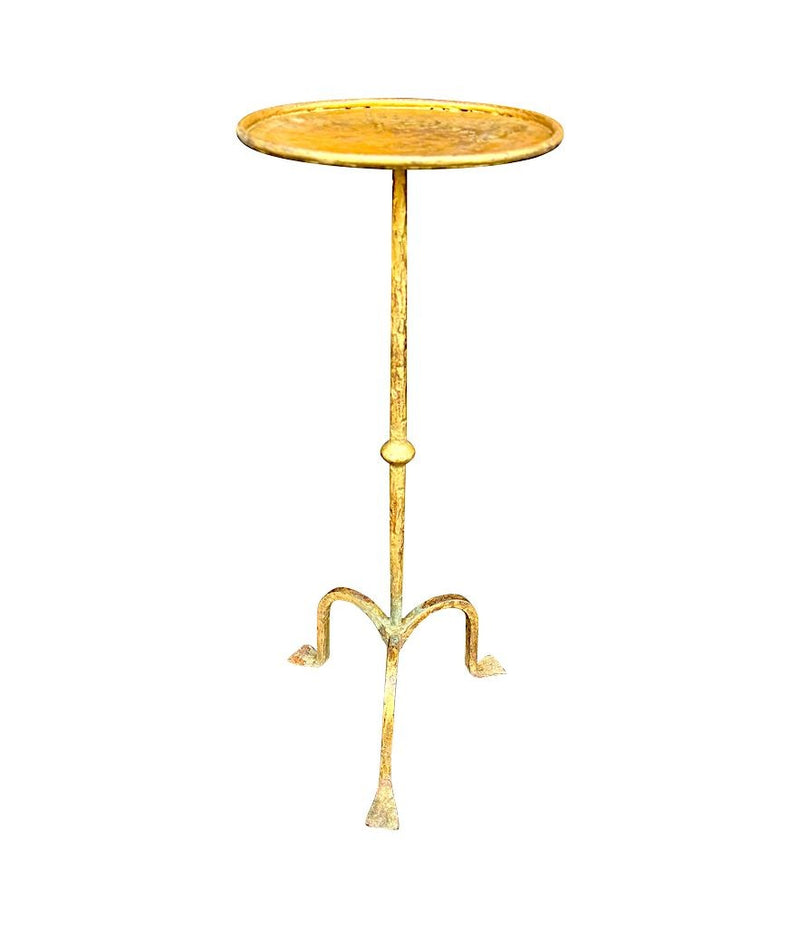 A Spanish 1950s wrought iron gilt martini table