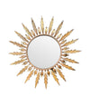 A lovely large Italian Mid Century gilt metal sunburst mirror - Mid Century Mirrors