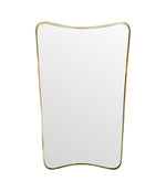 An original Italian Mid Century brass shield mirror attributed to Gio Ponti - Mid Century Mirrors