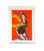 Red Sex Pistols silk lithograph poster "Fuck Forever" by Jamie Reid - Ed Butcher Antique Shop London