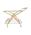 An Italian 1950s brass and lacquered wood bar trolley by Cesare Lacca