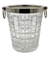 A 1960s Val Saint Lambert crystal and silver plated champagne bucket