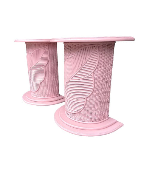 Mid Century Pink Bamboo Side Tables by Vivai del Sud - Mid Century Furniture - Mid Century Side Tables - Ed Butcher Antiques Shop London