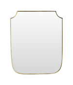 Mid Century Italian Brass Framed Shield Mirror - Mid Century Mirror - Ed Butcher Antiques London
