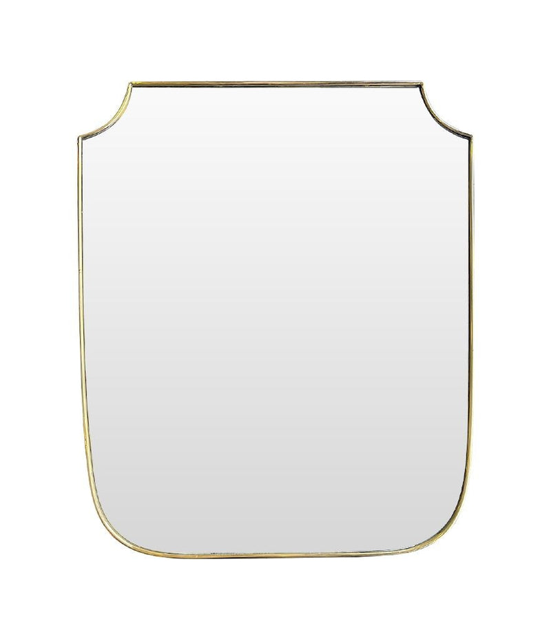 Mid Century Italian Brass Framed Shield Mirror - Mid Century Mirror - Ed Butcher Antiques London