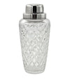 A 1930s Art Deco cut crystal and silver plated cocktail shaker by WMF
