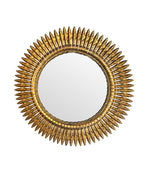 Spanish mid century gilt metal sunburst mirror - Mid Century Mirrors