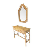 An Italian 1970s Bamboo console dressing table by Vivai Del Sud