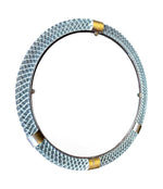 A large 1940s circular Murano glass and brass mirror by Barovier and Toso