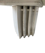 An Italian 1970s oval Carrara marble coffee table in the style of Angelo Mangiarotti