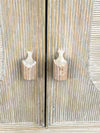 An Italian 1970s pencil reed bamboo, two doors, cabinet by Vivai Del Sud