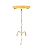 A Spanish 1950s wrought iron gilt martini table