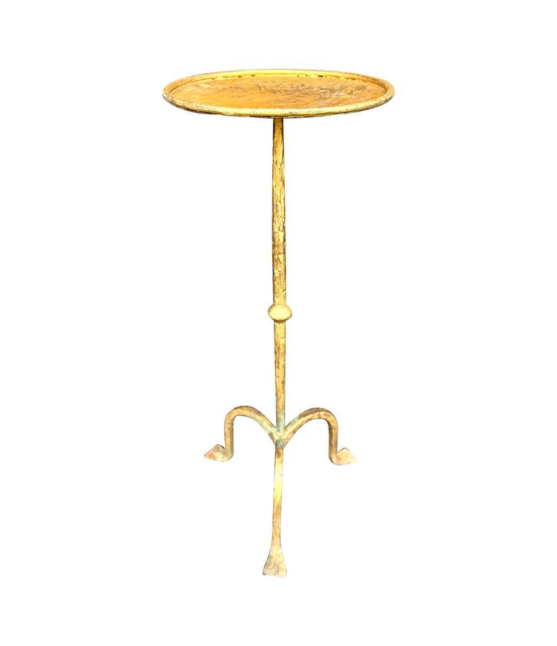 A Spanish 1950s wrought iron gilt martini table