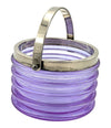 A Murano purple glass ribbed ice bucket “Onda” by Sergio Asti for Amolfo di Cambio