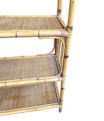 Mid Century Italian Bamboo and Rattan Shelves with Curved Tops - Mid Century Furniture - Ed Butcher Antiques Shop London