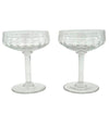 A set of six 1940s Val Saint Lambert "Cordoba" crystal cocktail / champagne coupes