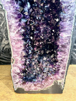 A stunning, large, high quality amethyst crystal geode cave cathedral in deep purple colour - Ed Butcher Antiques Shop London