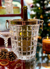 A 1960s Val Saint Lambert crystal and silver plated champagne bucket