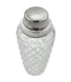 A 1930s Art Deco cut crystal and silver plated cocktail shaker by WMF