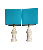 Mid Century table Lamps with Travertine bases by Fratelli Mannelli - Mid Century Lighting - 1970s table lamps