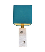 A similar pair of Italian 1970s travertine lamps by Fratelli Mannelli with new bespoke linen shades