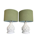 Mid Century table lamps ceramic artichoke bases - Mid Century Lighting - 1970s table lamps