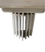 An Italian 1970s oval Carrara marble coffee table in the style of Angelo Mangiarotti