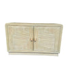 An Italian 1970s pencil reed bamboo, two doors, cabinet by Vivai Del Sud