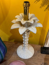 A pair of Italian ceramic 1970s palm tree lamps for lighting company Leola