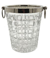 A 1960s Val Saint Lambert crystal and silver plated champagne bucket