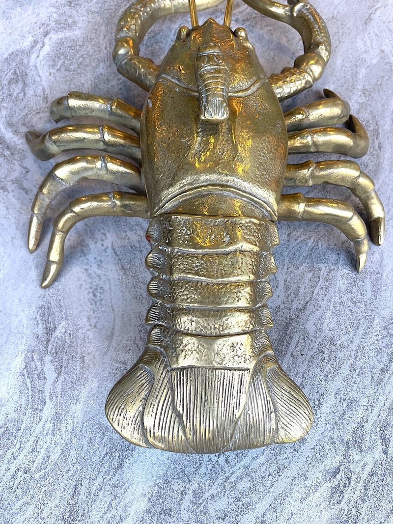 Mid Century Brass Lobster sculpture - Ed Butcher Antiques Shop London