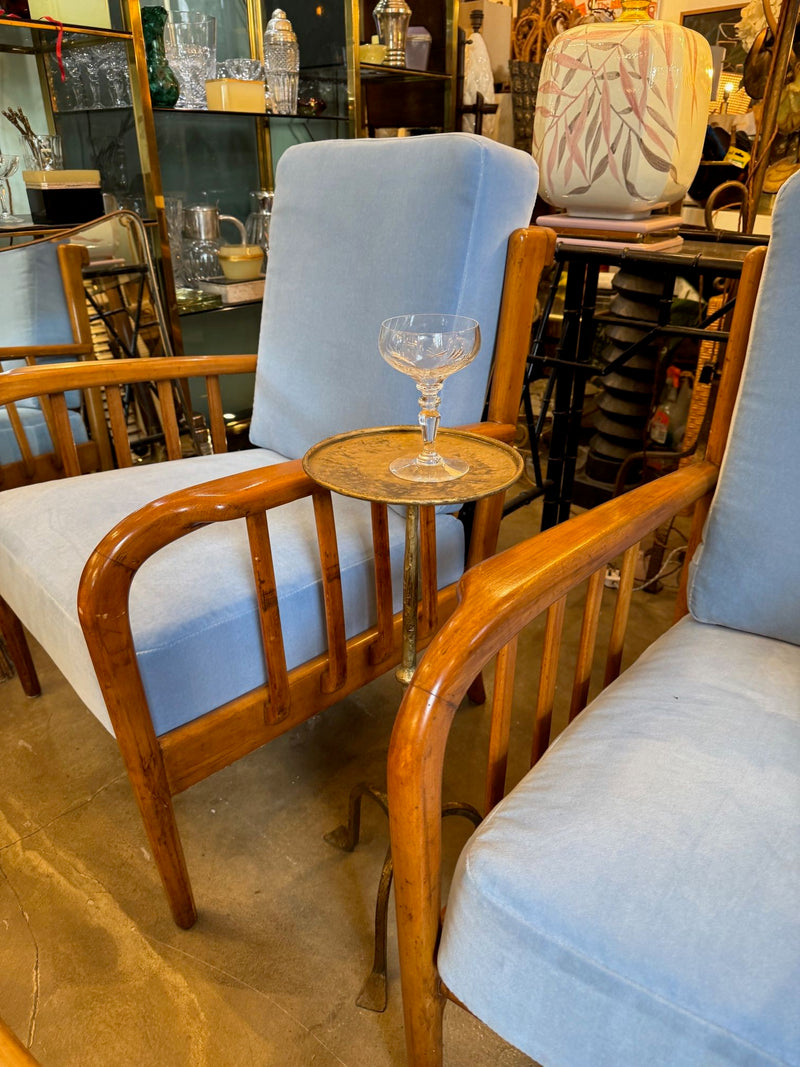 A Spanish 1950s wrought iron gilt martini table