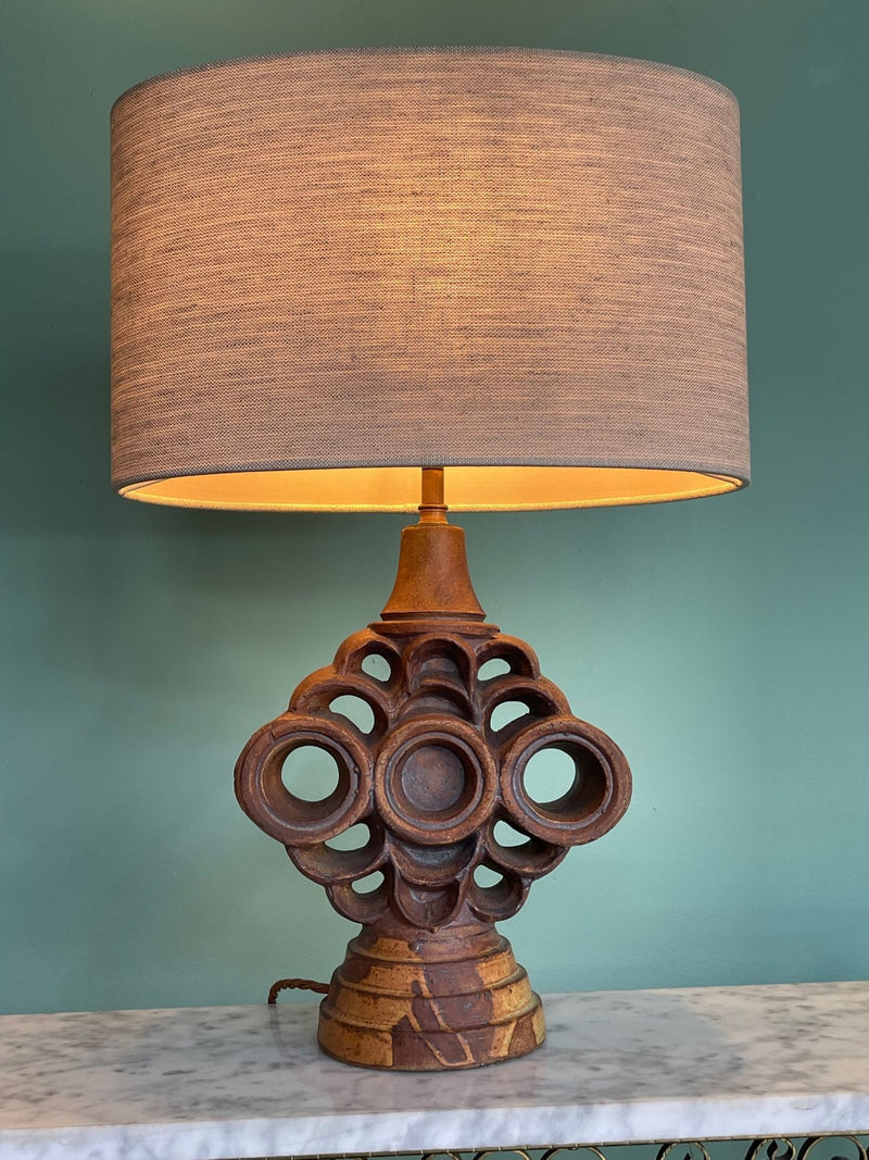 Mid Century Table lamp studio pottery by Bernard Rooke - Mid Century Lighting 