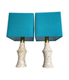 Mid Century table Lamps with Travertine bases by Fratelli Mannelli - Mid Century Lighting - 1970s table lamps