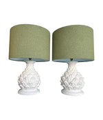 Mid Century table lamps ceramic artichoke bases - Mid Century Lighting - 1970s table lamps