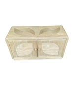 An Italian 1970s pencil reed bamboo, two doors, cabinet by Vivai Del Sud