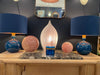 A pair of Mid Century Italian Ceramic and brass lamps - Mid Century Lighting