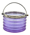 A Murano purple glass ribbed ice bucket “Onda” by Sergio Asti for Amolfo di Cambio