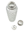 A 1930s Art Deco cut crystal and silver plated cocktail shaker by WMF