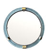 A large 1940s circular Murano glass and brass mirror by Barovier and Toso